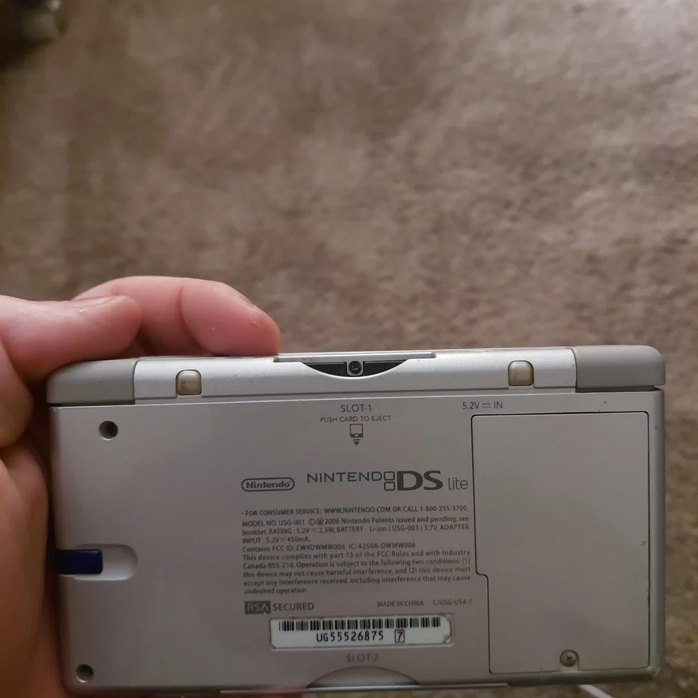 Nintendo DS Lite Silver Handheld Console
